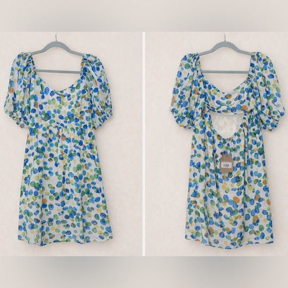 Kori Dresses & Skirts - Kori Polka Dot Dress with Tie Back Detail